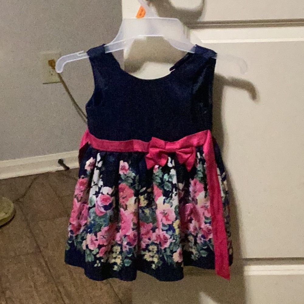 Lilt Blue and Pink Sleeveless Scoop Neck Sundress